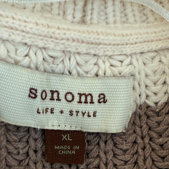 Sonoma Brown and Cream Striped Cardigan - Picture 4 of 5